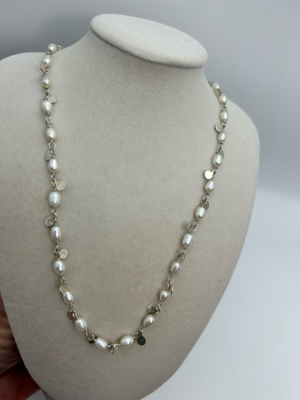 Silpada Wisdom Freshwater Pearl Necklace 20" Sterling Silver Retired Dainty - Picture 2 of 11